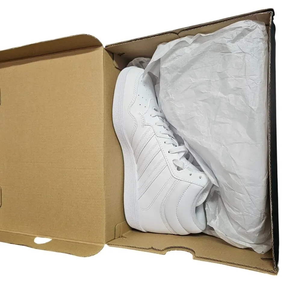 Adidas Hoops 4.0 Mid Shoes Men's Size 6.5 White Basketball Sneakers Streetwear